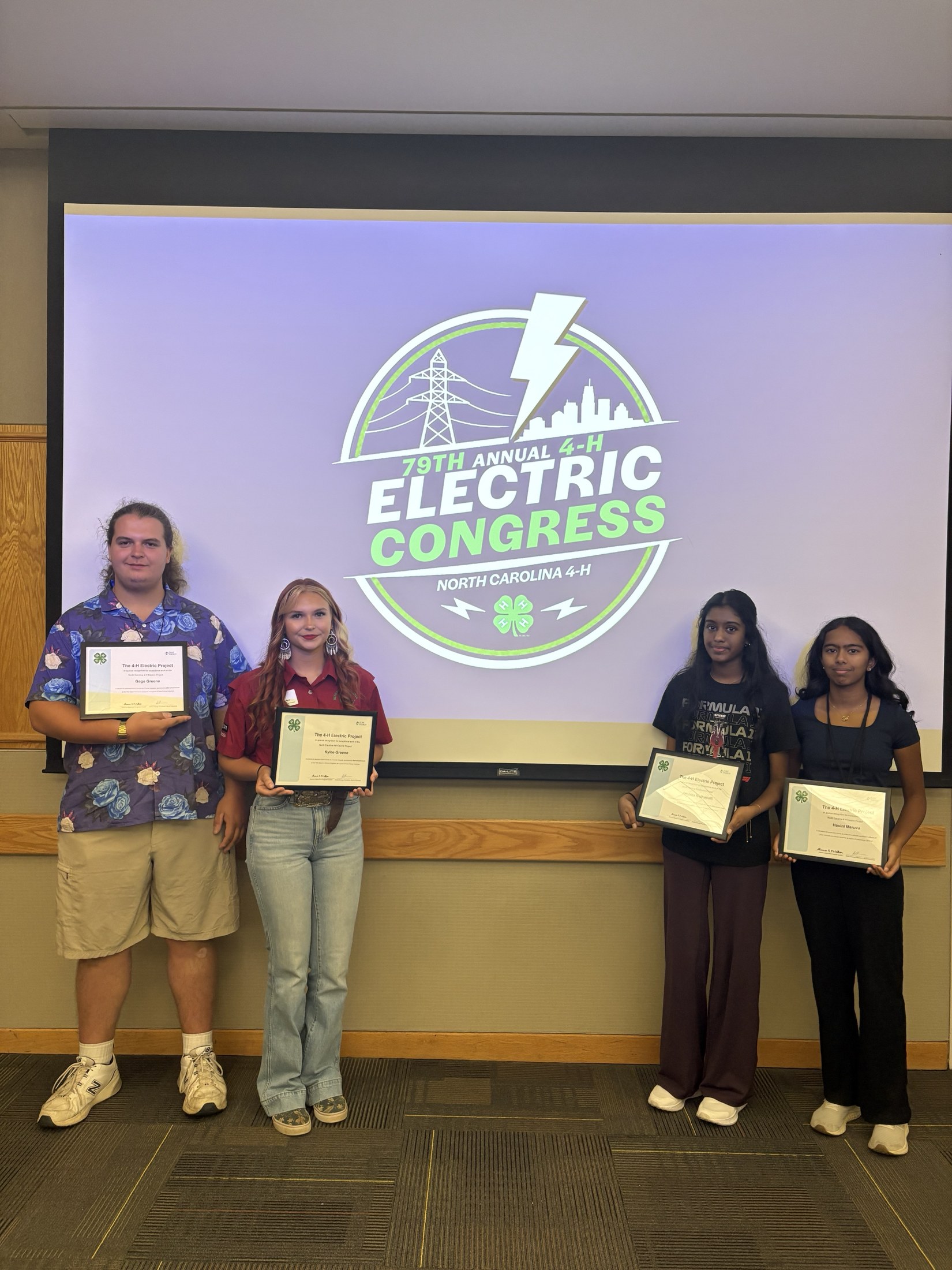 79th Electric Congress - Union County delegates with certificates.