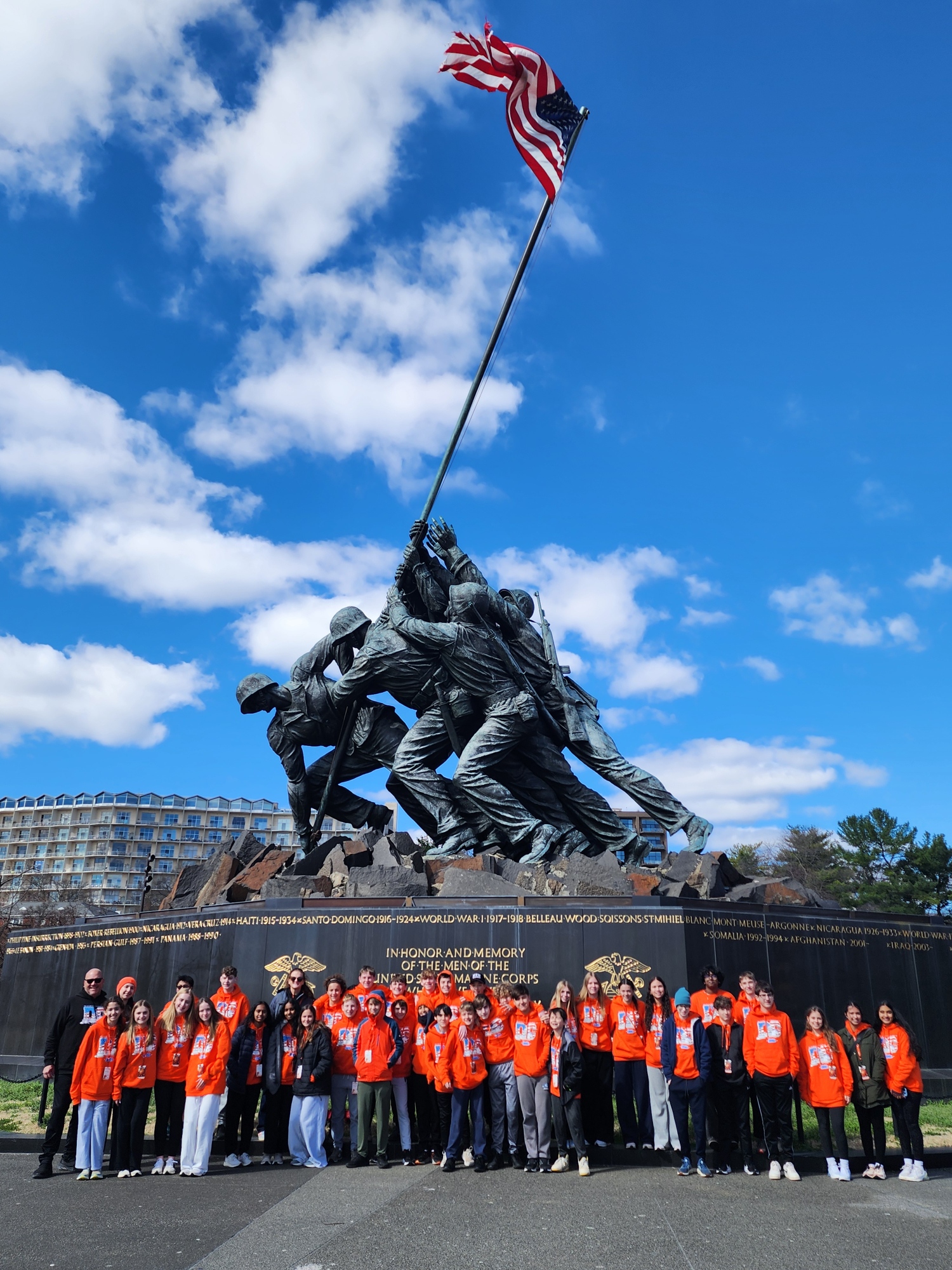 Group photo at Iwo Jima Memorial