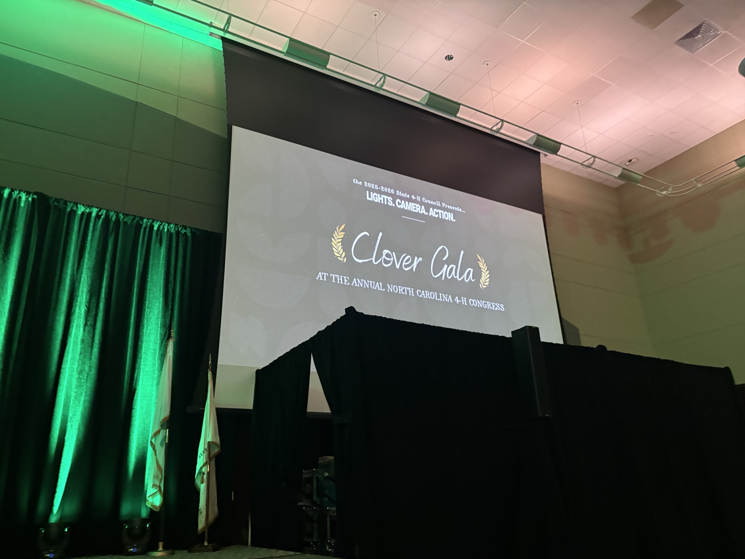 Clover Gala stage at NC 4-H Congress.